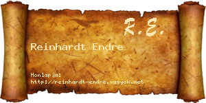 Reinhardt Endre névjegykártya